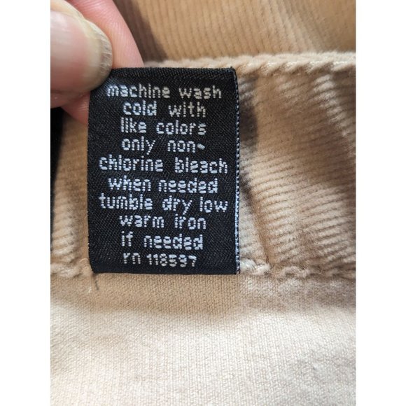 The Limited Drew Fit Tan Corduroy Pants Straight Leg Office wear Classic sz 14S - Picture 8 of 9